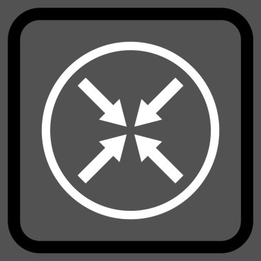 Merkezi oklar bir çerçeve içinde simge vektör