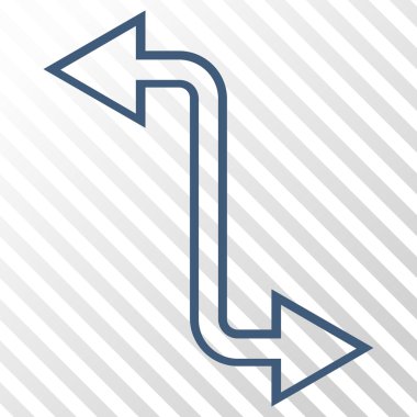 Eğri Exchange ok vektör simgesi