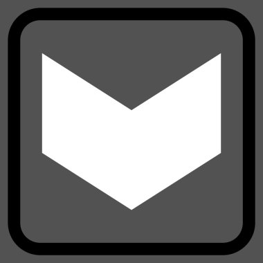 Vektör simgesi bir çerçeve içinde aşağı yön