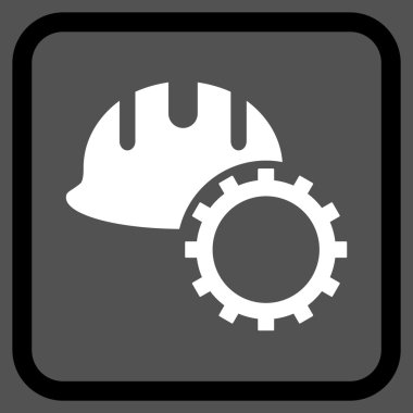 Geliştirme işçisi vektör simgesi bir çerçeve içinde