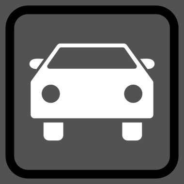 Araba vektör simgesi bir çerçeve içinde