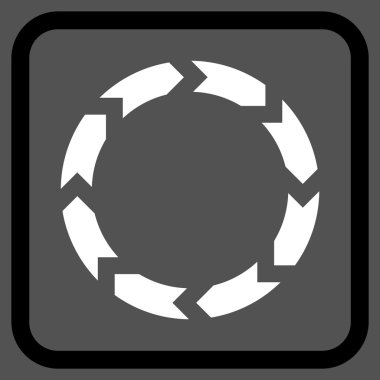 Dolaşım vektör simgesi bir çerçeve içinde