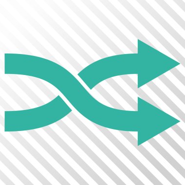 Shuffle okları doğru vektör simgesi