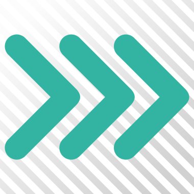 Üçlü ok ucu doğru vektör simgesi