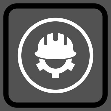 Geliştirme kask vektör simgesi bir çerçeve içinde