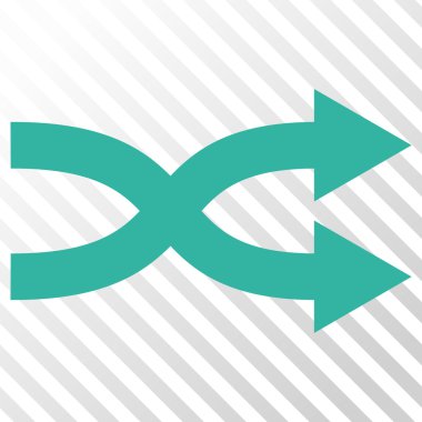 Shuffle okları doğru vektör simgesi