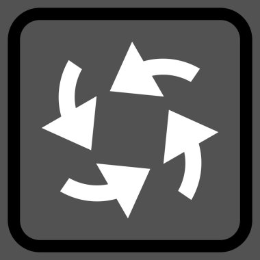 Siklon oklar bir çerçeve içinde simge vektör