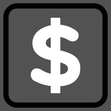 Doları vektör simgesi bir çerçeve içinde