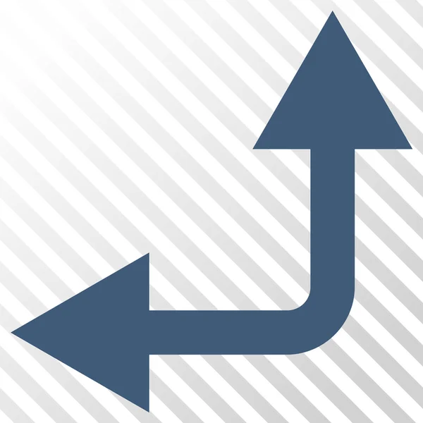 Bifurcation Arrow stânga sus Vector Icon — Vector de stoc