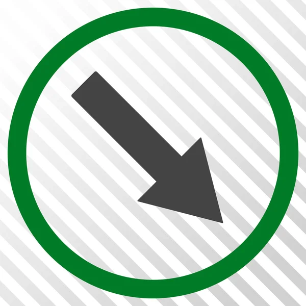 Icono de vector de flecha redondeada hacia abajo-derecha — Vector de stock