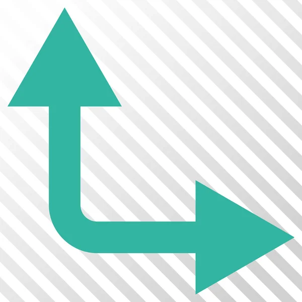 Bifurcation Arrow Up Vector Icon — стоковый вектор