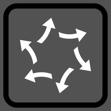 Santrifüj oklar bir çerçeve içinde simge vektör