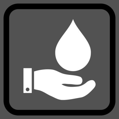 Su Servisi vektör simgesi bir çerçeve içinde