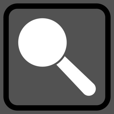 Arama aracı vektör simgesi bir çerçeve içinde