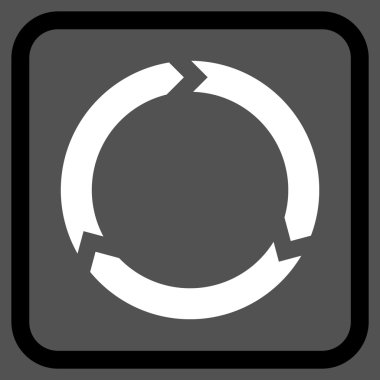 Döndürme vektör simgesi bir çerçeve içinde