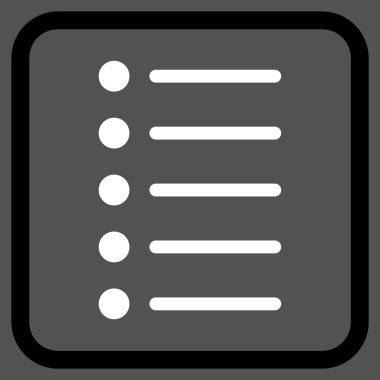 Öğeleri vektör simgesi bir çerçeve içinde