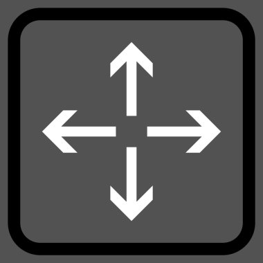 Genişletin okları vektör simgesi bir çerçeve içinde