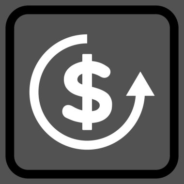 Geri ödeme vektör simgesi bir çerçeve içinde