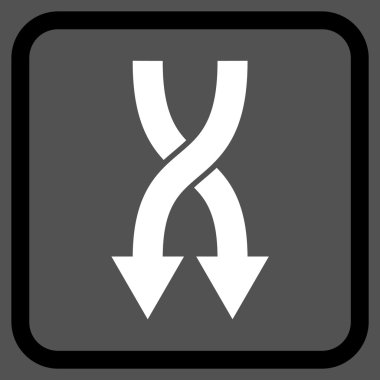 Vektör simgesi aşağı okları bir çerçevede shuffle