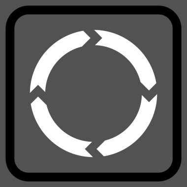 Döndürme vektör simgesi bir çerçeve içinde