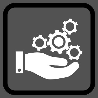 Mekanik Servisi vektör simgesi bir çerçeve içinde