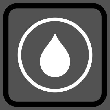 Damla vektör simgesi bir çerçeve içinde