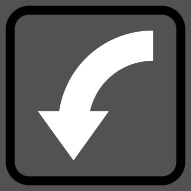 Vektör simgesi bir çerçeve içinde aşağı Döndür