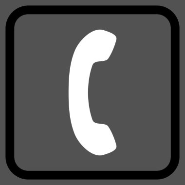 Telefon alıcı vektör simgesi bir çerçeve içinde