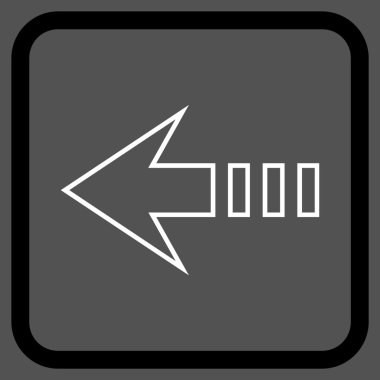 Sol vektör simgesi bir çerçevede göndermek