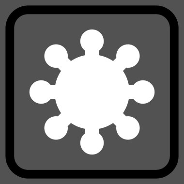 Dişli vektör simgesi bir çerçeve içinde