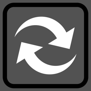 Oklar vektör simgesi bir çerçeve içinde yenileme