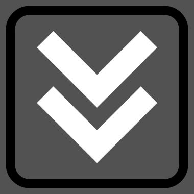 Vektör simgesi bir çerçeve içinde aşağı kaydır