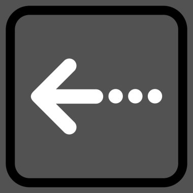 Sol vektör simgesi bir çerçevede göndermek