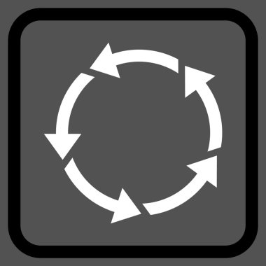 Döndürme vektör simgesi bir çerçeve içinde