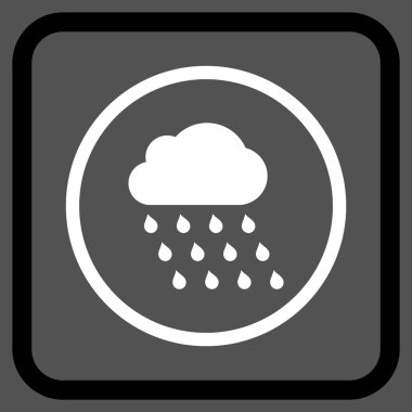 Yağmur bulutu vektör simgesi bir çerçeve içinde