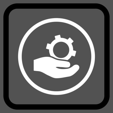 Bir çerçevedeki mühendislik hizmeti vektör simgesi