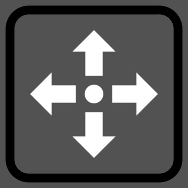 Genişletin okları vektör simgesi bir çerçeve içinde