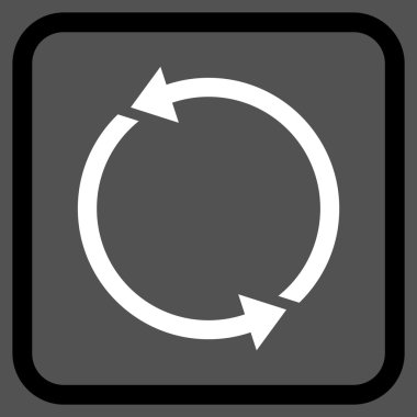 Geri dönüşüm vektör simgesi bir çerçeve içinde