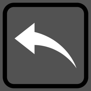 Vektör simgesi bir çerçeve içinde geri al