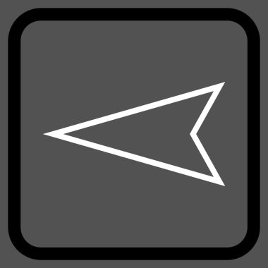 İşaretçi sol vektör simgesi bir çerçeve içinde