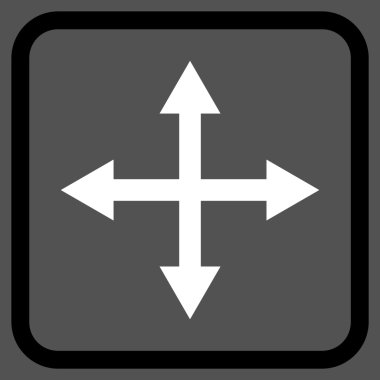 Genişletin okları vektör simgesi bir çerçeve içinde