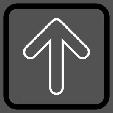 Vektör simgesi bir çerçeve içinde yukarı yönlü ok