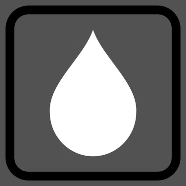 Damla vektör simgesi bir çerçeve içinde