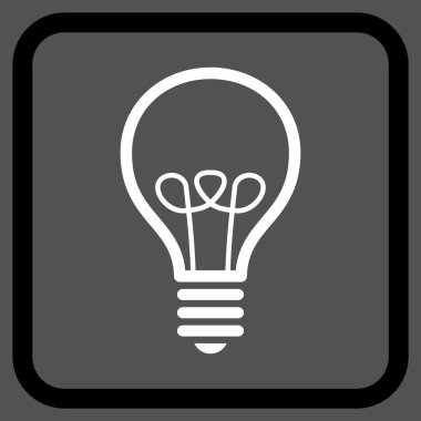 Lamba ampul vektör simgesi bir çerçeve içinde