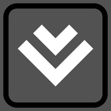 Vektör simgesi bir çerçeve içinde aşağı kaydır