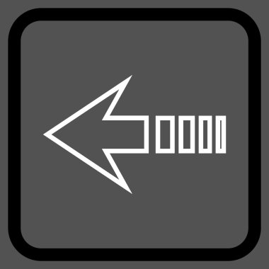 Sol vektör simgesi bir çerçevede göndermek