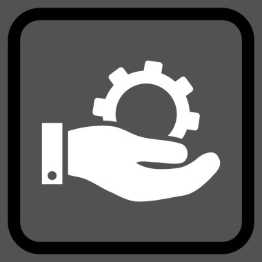 Hizmet vektör simgesi bir çerçeve içinde