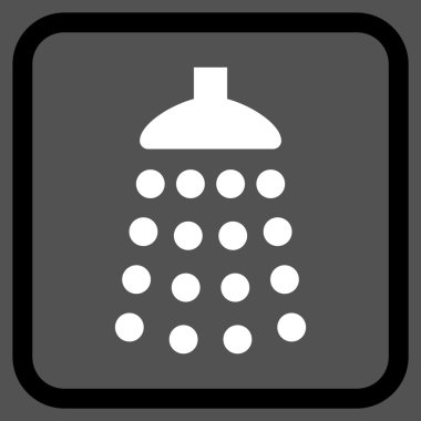 Duş vektör simgesi bir çerçeve içinde