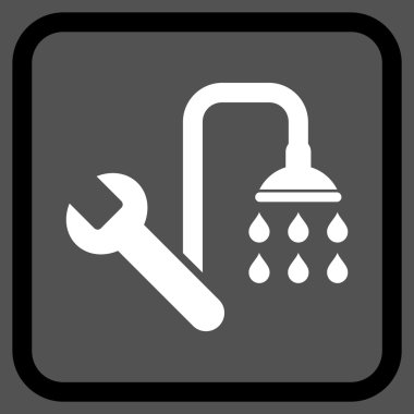 Sıhhi tesisat vektör simgesi bir çerçeve içinde