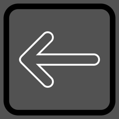 Yuvarlak ok vektör simgesi bir çerçevede yaptı.